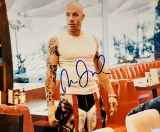 8x10 Hand Signed By Vin Diesel The Fast And The Furious 2 Fast Dominic Toretto