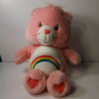 Care Bears 2003 Talking Cheer Bear 13 " Pink Rainbow Tcfc Stuffed Plush