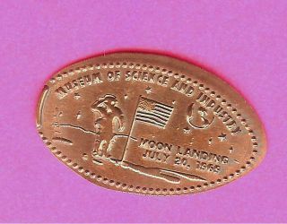 July 20th,  1969 Apollo 11 Moon Landing Nasa Mosi Elongated Pressed Penny