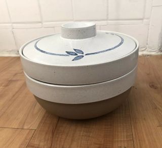 Vintage Midwinter Stoneware Round Covered Casserole Dish Made In England