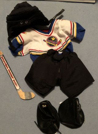Build A Bear Clothes Complete Ice Hockey Outfit With Ice Skates And Stick