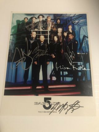 Babylon 5 Cast Signed 8x10 Photo Autograph 1996 Warner Bros
