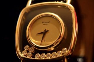 Vintage Chopard Happy Diamonds Ref.  2184 18k Gold And Diamonds Watch