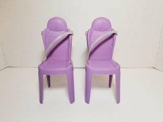 Barbie Dream Camper Rv Purple Chairs With Seatbelt Replacement ⭐lot Of 2⭐