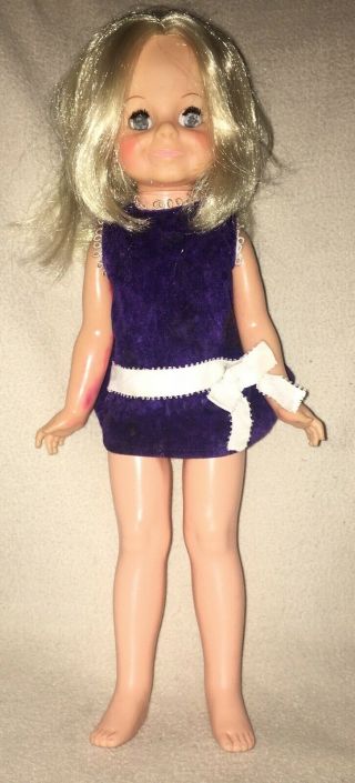 Vintage Velvet Doll & Purple Dress Crissy 