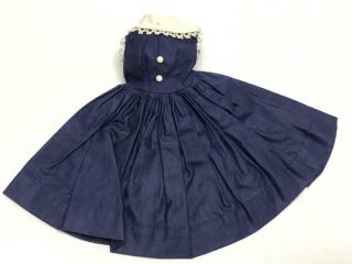 Vintage Vogue Jill Outfit 7405 Navy Polished Cotton Dress,  Tagged