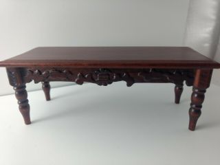 Concord Miniatures Dollhouse Victorian Mahogany Dining Table 1:12