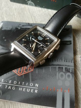 TAG Heuer Monaco Chronograph CS2111 Re - Issue ' Heuer ' dial complete set 5
