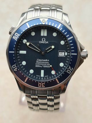 Omega Seamaster Professional 300M Blue Dial Men ' s Watch 41mm Ref.  2531.  80 2