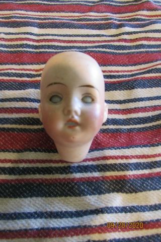 Antique Porcelain Doll Head Made In Germany Glass Sleepy Eyes 21 R13107