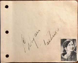 Lilyan Tashman Autographed Hand Signed Vintage 1930s Album Page York Nights