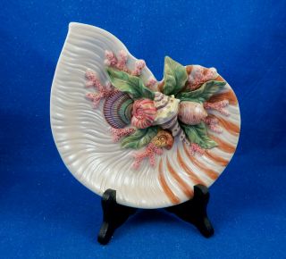 Fitz And Floyd Classics: " Oceana " Seashell & Coral Accent Plate Estate