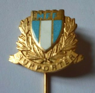 Sweden / Vintage Malmo Ff Football Club Supporter Brooch / Pin Badge