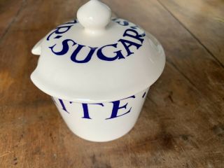 Emma Bridgewater Toast & Marmalade Blue Sugar Bowl With Lid 2000