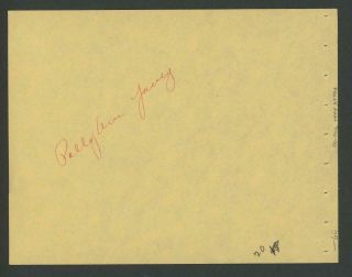Polly Ann Young Signed Album Page | " Invisible Ghost " Autograph W/ Nancy Walker