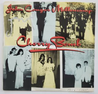 John Cougar Mellencamp Signed Cherry Bomb 7 " Vinyl 45 Record Rad