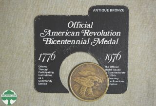 1976 Offical American Revolution Bicentennial Medal - Antique Bronze