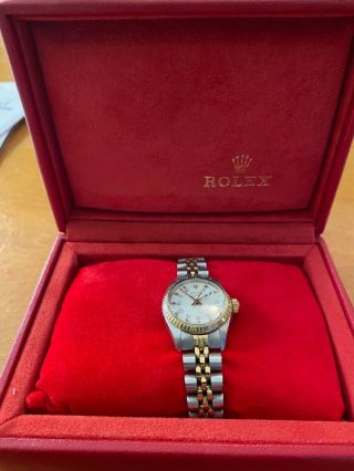 Rolex Ladies 26mm Datejust Two - Tone 14kt Yellow Gold/stainless Steel