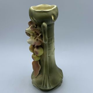 Vintage Royal Dux Austria Ceramic Amphora Floral Vase Roses 2
