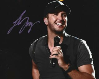 Country Music Legend Luke Bryan Signed 8x10 Spring Break Crash My Party Tanlines