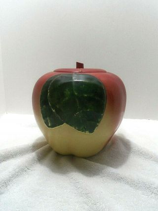 Vintage Mccoy Blushing Apple Cookie Jar With Lid