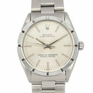 Rolex Oyster Perpetual 1007 Engine Turned Bezel Automatic Men 