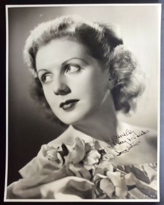 Louise Latimer Gorgeous Vintage 1930s Signed 11 X 14 Photo / Actress Autographed