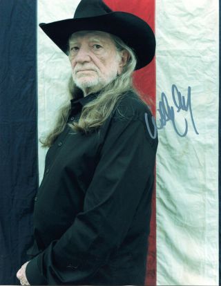 Willie Nelson Country Legend - Hand Signed Autographed Photo With