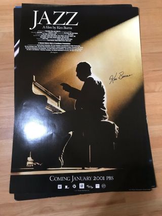 Jazz A Film By Ken Burns Poster Duke Ellington Autographed By Ken Burns
