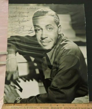 Orig C.  1945 Black African American Jimmy Monday? Jazz Pianist Autograph Photo