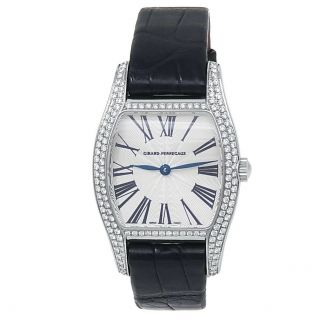 Girard Perregaux Tortue Stainless Steel Quartz Diamonds Silver Ladies Watch 2656