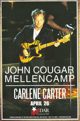 John Cougar Mellencamp Autographed Gig Poster Authority Song