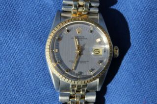 Rolex 36mm Oyster Perpetual Datejust Watch 14k Yellow Gold Stainless Steel