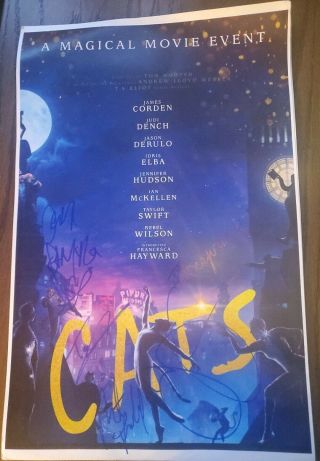 Cats Signed 11x17 Movie Poster Photo Francesca Hayward James Cordon A Must Have