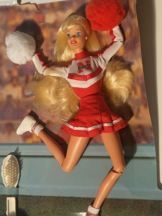 Mattel Barbie University Of Nebraska Huskers Cheerleader Doll Without Box