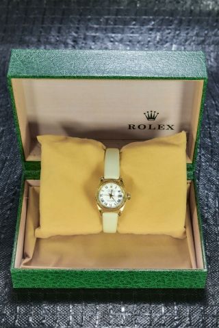 Rolex Datejust 18k Yellow Gold 26mm White Roman Dial 6917 1990s Boxed⌚⌚