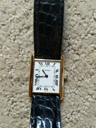 Cartier Vintage Tank Louis Gold Plated Watch 2