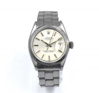 Vintage Gents Rolex Oyster Perpetual Date 1500 Wristwatch Stainless Steel C1969