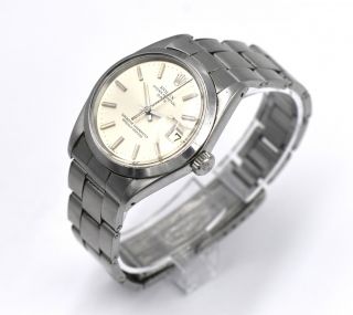 VINTAGE GENTS ROLEX OYSTER PERPETUAL DATE 1500 WRISTWATCH STAINLESS STEEL c1969 3