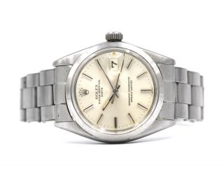 VINTAGE GENTS ROLEX OYSTER PERPETUAL DATE 1500 WRISTWATCH STAINLESS STEEL c1969 5