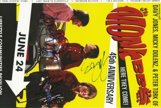 The Monkees autographed concert poster 2011 Davy Jones,  Peter Tork,  Mickey 3