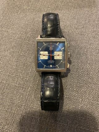 Tag Heuer Monaco Automatic Chronograph Calibre 12 Blue Dial Swiss Made Watch