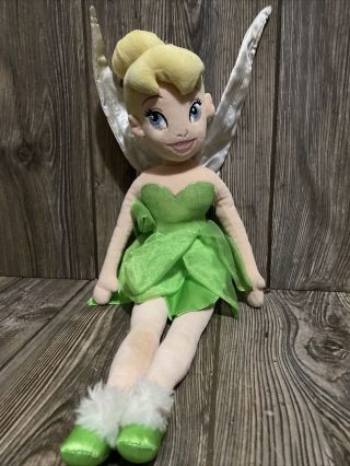 Disney Store Tinkerbell 21 Inches Tall Plush Doll Peter Pan Princess