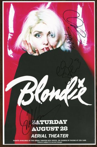 Blondie Autographed Gig Clem Burke,  Debbie Harry,  Chris Stein