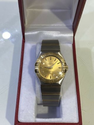 Omega Constellation Champagne Dial Stainless Steel And Yellow Gold Ladies Watch