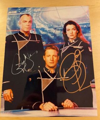 Babylon 5 Cast 8 X 10 Signed By Claudia Christian And Jerry Doyle