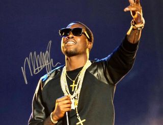 Meek Mill Autographed Hand Signed 11x14 Photo W/coa Rapper Songwriter