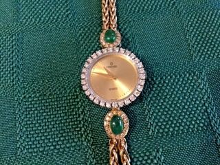 Concord Vintage Ladies 14ct Gold - Champagne Diamond Dial Quartz Watch