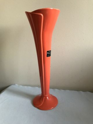 Royal Haeger Orange Modern Calla Lilly Vase 18” Tall