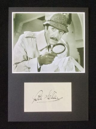 Peter Sellers,  Pink Panther - Clouseau,  8x12 Signature Cut Display W/loa